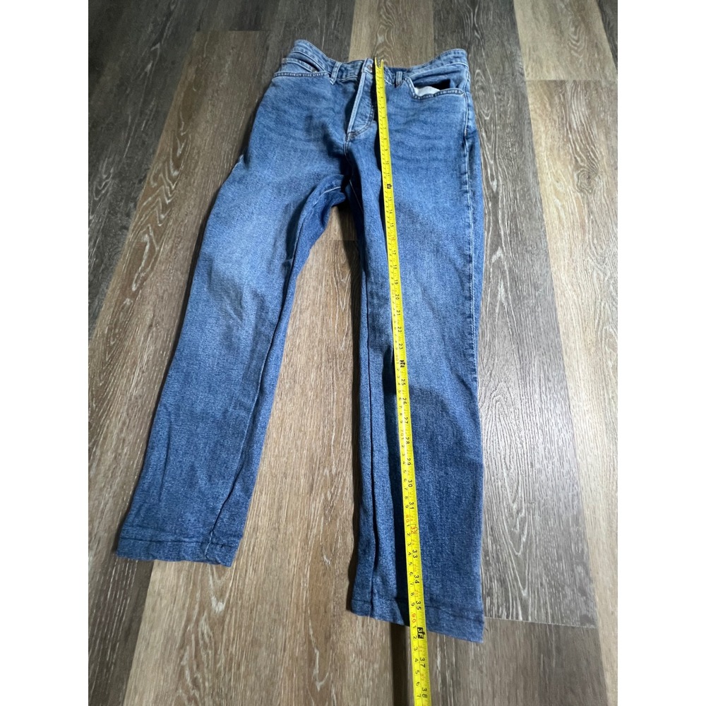 H&M Mom Jeans Women Size 10 Medium Wash Ultra High Waist Straight Leg Denim - Picture 6 of 8